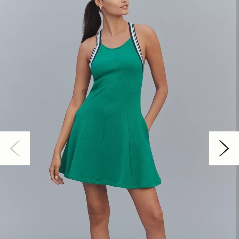 Anthropologie Daily Practice Green Mini Dress